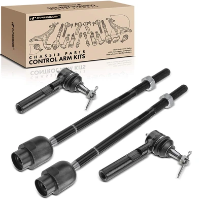 4 Pcs Front Inner & Outer Tie Rod End