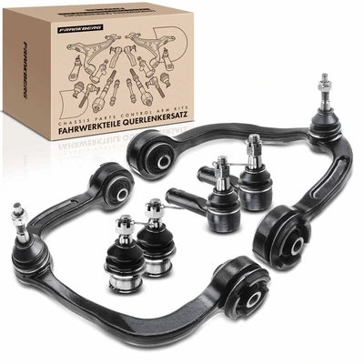 6 Pcs Front Control Arm & Ball Joint & Tie Rod End