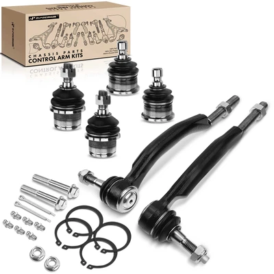 6 Pcs Front Ball Joints & Tie Rods Kit