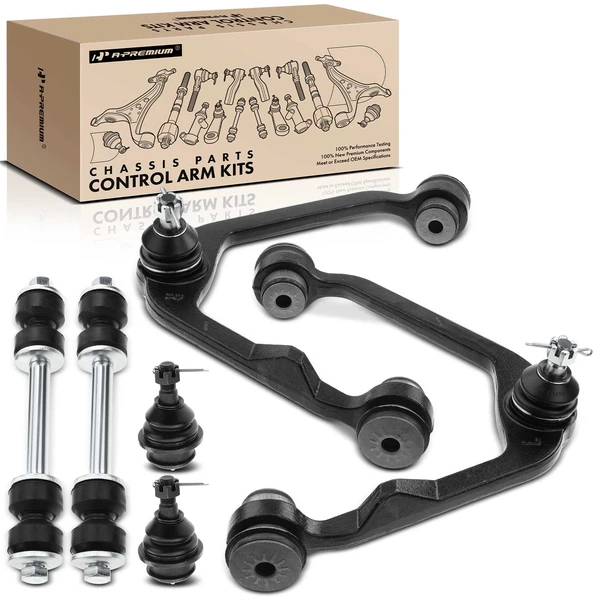 A Set of 6 Control Arm Ball Joint and Sway Bar Link Kit Front Side A-Premium APCA0619