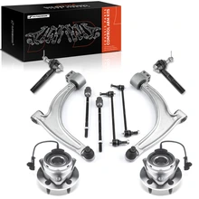 10pc Control Arm Wheel Bearing and Hub Assembly Kit, Front Side A-Premium APCA5264