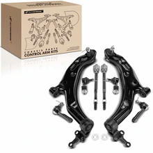 2000-2006 Nissan Sentra A Set of 8 Control Arm Sway Bar Link and Tie Rod End Kit Front Side A-Premium APCA0629