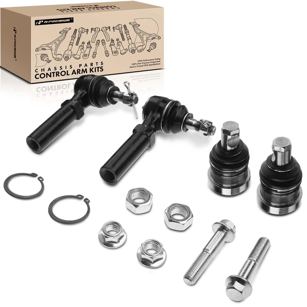 A Set of 4 Ball Joint and Tie Rod End Kit Front Side A-Premium APCA0639