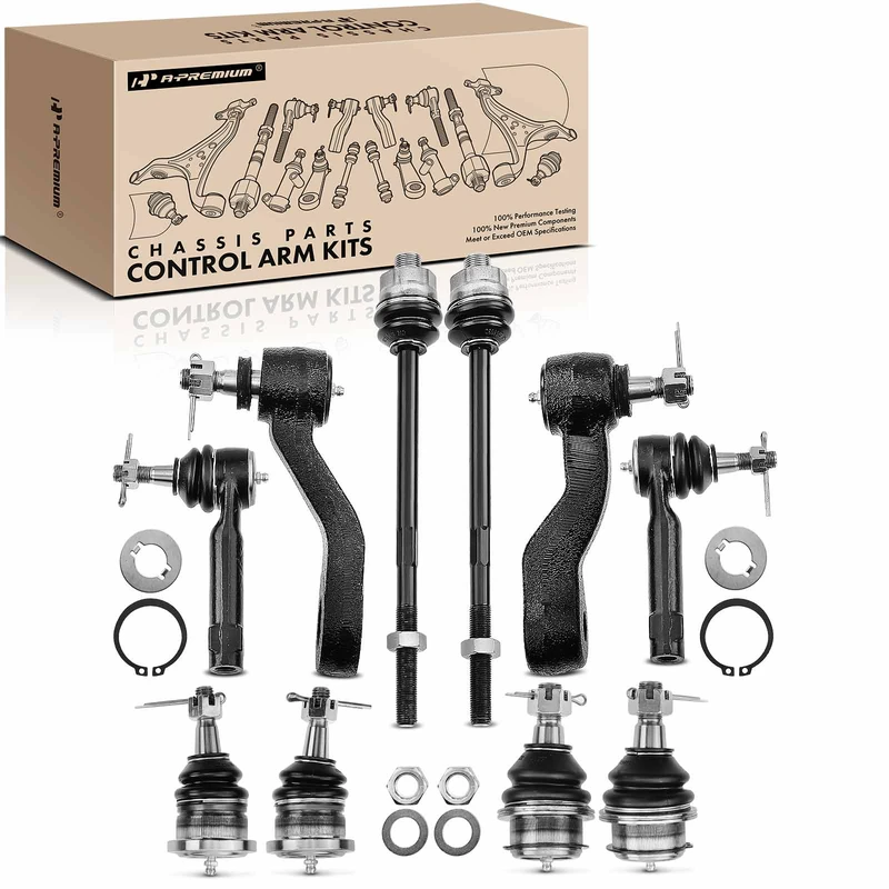 A Set of 10 Ball Joint Bracket Idler Arm Tie Rod End Kit Inner & Outer A-Premium APCA0642