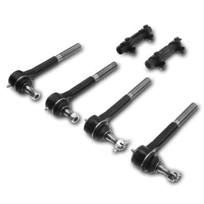 6 Pcs Inner & Outer Tie Rod End