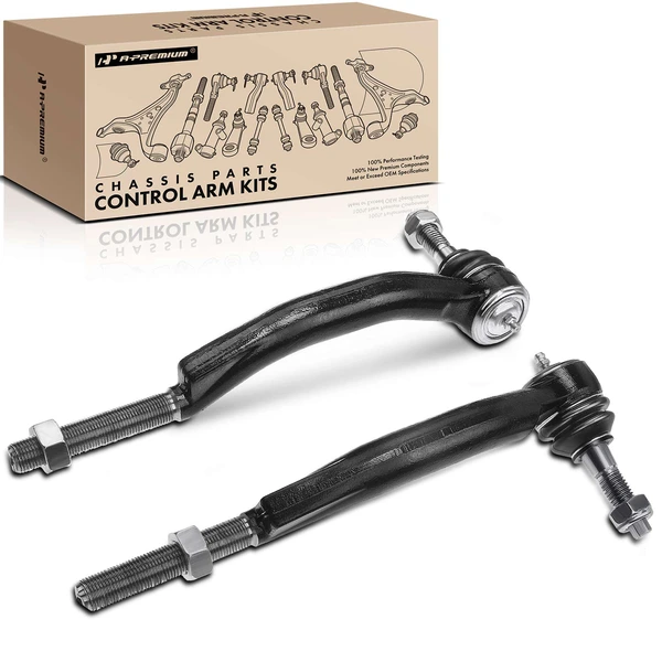 2 Pcs Outer Steering Tie Rod End for Chevy Trailblazer GMC Envoy Buick Rainier