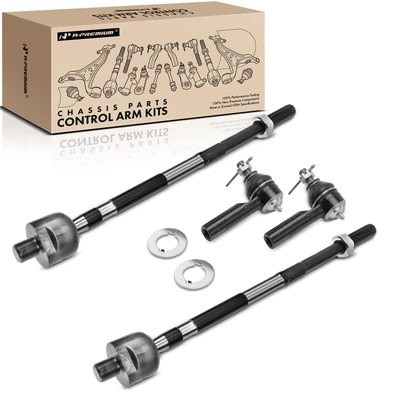4 Pcs Front Inner & Outer Tie Rod End