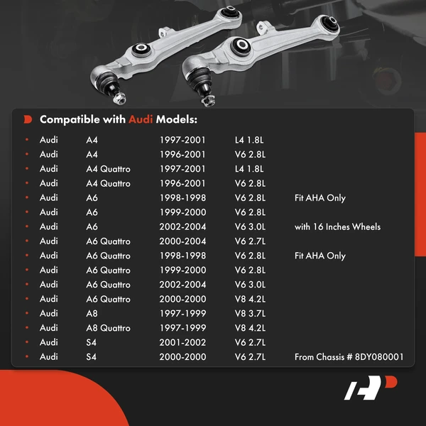 2-Pc Control Arm and Ball Joint Kit, Front Lower Forward with Ball Joint A-Premium APCA0674