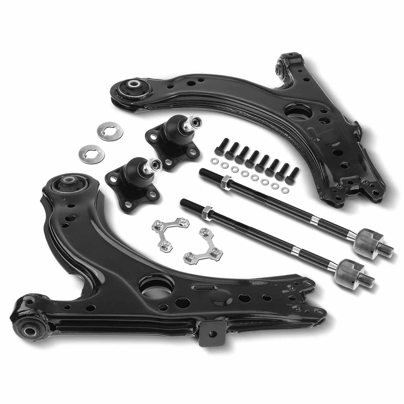 1998-2010 Volkswagen Beetle A Set of 6 Control Arm Ball Joint and Tie Rod End Kit Front Side A-Premium APCA0682