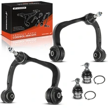 4 Pcs Front Lower & Upper Control Arm with Ball Joint
