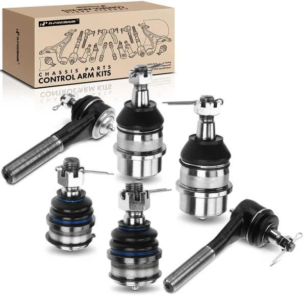 A Set of 6 Ball Joint and Tie Rod End Kit Front Side A-Premium APCA0695