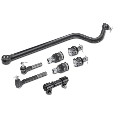 1998-1999 Dodge Ram 2500 A Set of 8 Ball Joint Tie Rod End Adjusting Sleeve Track Bar Kit Front Side A-Premium APCA0709
