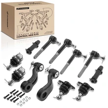 1995-2000 Chevrolet K3500 A Set of 12 Ball Joint Adjusting Sleeve Idler Arm Tie Rod End Kit Front, Inner & Outer A-Premium APCA0711