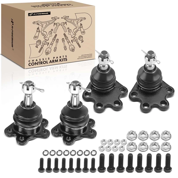 4 Pcs Front Upper & Lower Ball Joint for Chevrolet Astro Blazer K1500 Suburban GMC