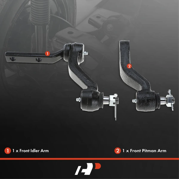A Set of 2 Idler Arm and Pitman Arm Kit Front Side A-Premium APCA0721