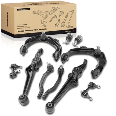 1998-2002 Honda Accord A Set of 10 Control Arm Ball Joint Sway Bar Link Tie Rod End Kit Front Side A-Premium APCA0726