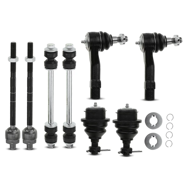 1998-2001 Mercury Mountaineer A Set of 8 Ball Joint Sway Bar Link and Tie Rod End Kit Front Side A-Premium APCA0741