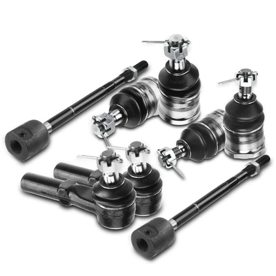 1991-1996 Dodge Dakota A Set of 8 Ball Joint and Tie Rod End Kit Front, Inner & Outer A-Premium APCA0755