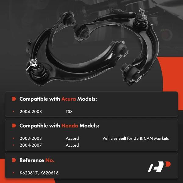 2-Pc Control Arm and Ball Joint Kit, Front Upper with Ball Joint A-Premium APCA0778