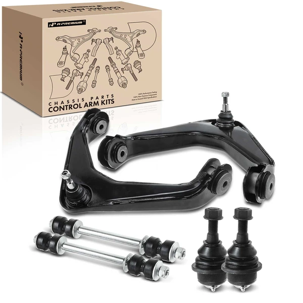 A Set of 6 Control Arm Ball Joint and Sway Bar Link Kit Front Side A-Premium APCA0780