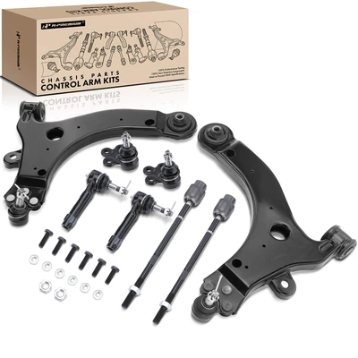 8 Pcs Front Lower Control Arm Tie Rod End