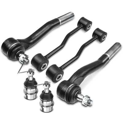 6 Pcs Front Sway Bar Link Tie Rod End with Ball Joint