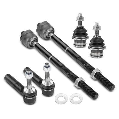 6 Pcs Inner & Outer Tie Rod End Ball Joint