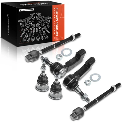 6 Pcs Inner & Outer Tie Rod End Ball Joint