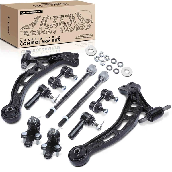 A Set of 10 Control Arm Ball Joint Sway Bar Link Tie Rod End Kit Front Side A-Premium APCA1486