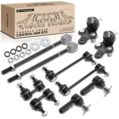 10 Pcs Front Ball Joint Stabilizer Bar End Link & Tie Rod End