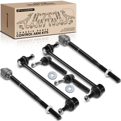 6 Pcs Front Stabilizer Bar Link & Tie Rod End