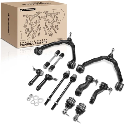 12 Pcs Front Control Arm Sway Bar Link Tie Rod End Ball Joint