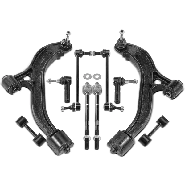 2001-2004 Dodge Caravan A Set of 10 Control Arm Sway Bar Link and Tie Rod End Kit Front & Rear, Inner & Outer A-Premium APCA1522