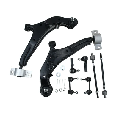 8 Pcs Front Control Arm Sway Bar Tie Rod End