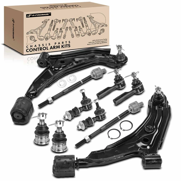 A Set of 10 Control Arm Ball Joint Sway Bar Link Tie Rod End Kit Front Side A-Premium APCA1537