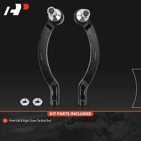 2 Pcs Outer Tie Rod End for Volvo S60 2001-2009 S80 2000-2006 V70 2001-2007