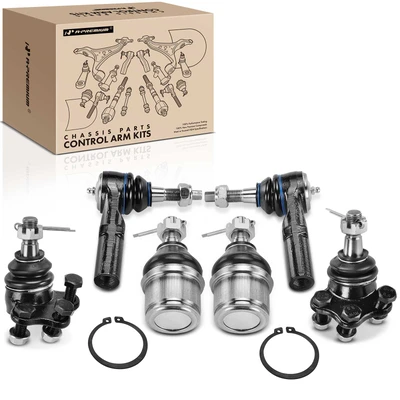 6 Pcs Outer Tie Rod Ends & Front Ball Joints