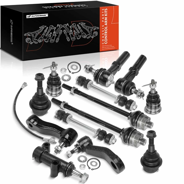 2007 Chevrolet Silverado 3500 Classic A Set of 13 Ball Joint and Sway Bar Link Full Kit Front Side A-Premium APCA1618
