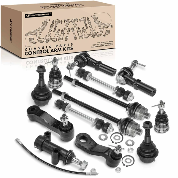 2001-2006 Chevrolet Silverado 1500 HD A Set of 13 Ball Joint and Sway Bar Link Full Kit Front Side A-Premium APCA1619