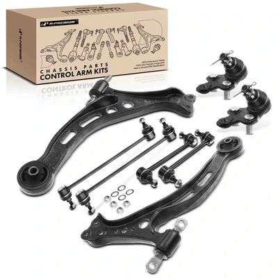 8 Pcs Front & Rear Control Arm Ball Joint Stabilizer Bar