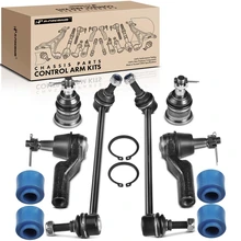 8 Pcs Front Sway Bar Link Tie Rod End & Ball Joint Bushing