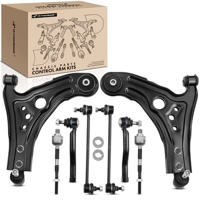 8 Pcs Front Control Arm & Stabilizer Bar Link & Tie Rod End & Ball Joint
