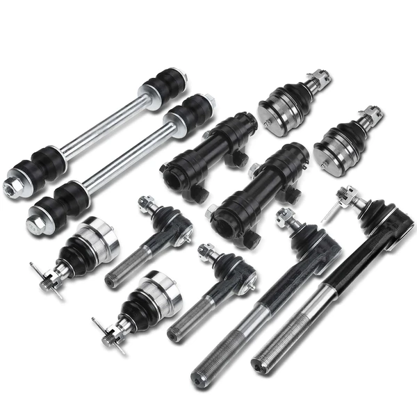 A Set of 12 Ball Joint Adjusting Sleeve Sway Bar Link Tie Rod End Kit Front Side A-Premium APCA1643