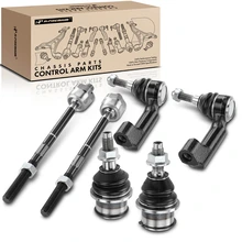 2007-2014 Lincoln Navigator A Set of 6 Ball Joint and Tie Rod End Kit Front, Inner & Outer A-Premium APCA1663