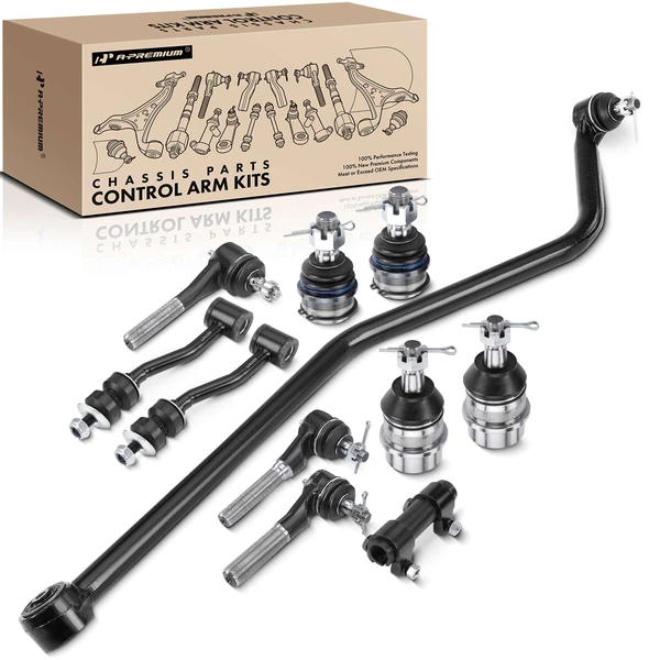 A Set of 11 Ball Joint and Sway Bar Link Full Kit Front Side A-Premium APCA1690