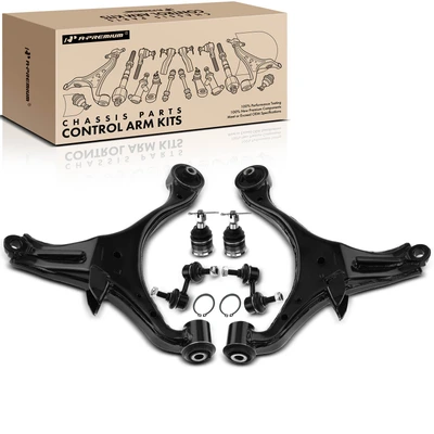 6 Pcs Front Control Arm with Ball Joint Sway Bar Link