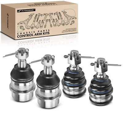 4 Pcs Front Lower & Upper Ball Joint