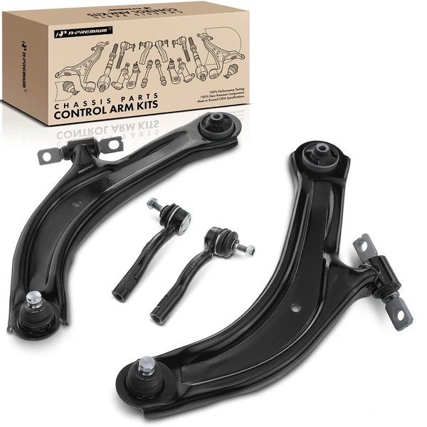 A Set of 4 Control Arm and Tie Rod End Kit Front Side A-Premium APCA1743