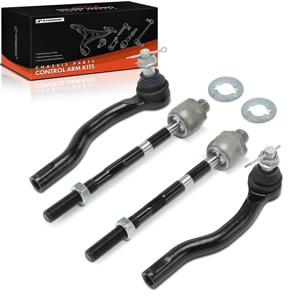 4 Pcs Inner & Outer Tie Rod Ends for Nissan Pathfinder Armada Titan Infiniti QX56