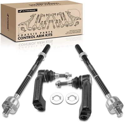 4 Pcs Inner & Outer Tie Rod Ends Kit